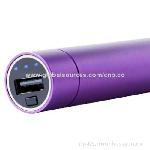 Unique Design of Mini Power Tube with 2,200mAh Capacity, Aluminum Case